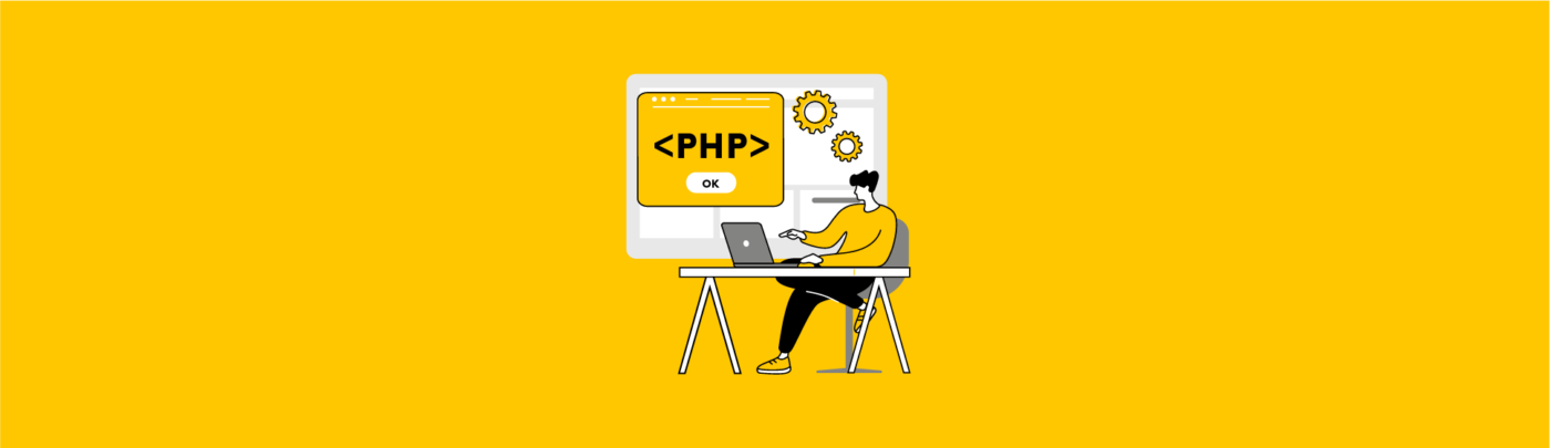 Der Mann akzeptiert die Programmiersprache PHP